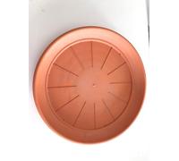 SOTTOVASO TONDO PER VASO FESTONATO "TERRACOTTA" Ø 35x5H cm. X VASO Ø 40 cm.