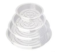 Sottovaso trasparente per piante, 10 pezzi/24 pezzi, in plastica trasparente, varie dimensioni (15,2 cm)