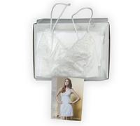 Sottoveste classica spalla larga scollo a V disegno in pizzo da donna Andra 84