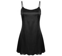 Sottoveste Donna TRAMONTE Raso Stretch Elasticizzata Made in Italy ISABEL Nero