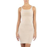 Sottoveste Modellante e Contenitiva da Donna, Senza Cuciture Seamless in Microfibra, Made in Italy (Naturale)