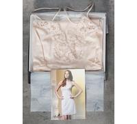 SOTTOVESTE SPALLA LARGA PIZZO ANDRA 84 col NERO CHAMAPGNE BIANCO