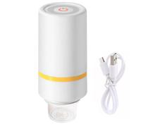 Sottovuoto portatile, ricaricabile tramite USB, mini pompa a compressione per alimenti, verdure, carne, colore bianco