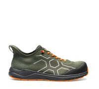 Sottozero Work FLEXIFLY S1PS, Scarpe Antinfortunistiche da Lavoro Uomo Donna, Leggere con Calzata Senza Mani Wave-in (Verde/Arancio, Sistema Taglie Calzature EU, Adulto, Uomo, Numero, Media, 45)