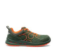 Sottozero Work SOCIM NORAD S1PS ESD Scarpa Bassa Antinfortunistica da Lavoro Pelle Scamosciata, Uomo/Donna (Verde/Arancio, Sistema Taglie Calzature EU, Adulto, Uomo, Numero, Media, 47)