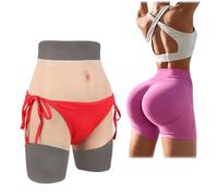 SoTUCR Mutande in Silicone Ad Alta Elasticità Fianchi Che Si Inspessiscono Sollevatore di Glutei Pushy può Urinare Pantaloncini Finti per Donne Cosplay,Color 3,UpgradeL