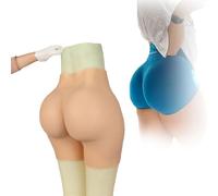 SoTUCR Mutandine in Silicone Integrale Traspirante Modellanti Solleva Glutei Shorts Push-Up con Finto Sedere E Apertura All'inguine Biancheria per Crossdresser,Color 2,L