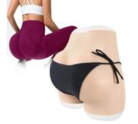 SoTUCR Mutandine in Silicone Realistiche Enhancer per Fianchi Mutande Finte Lingerie con Finta Vagina Sollevatore di Glutei Nascosto Mutanda per Drag Queen,Color 3,BasicM