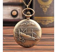 SOTUVO Collana Orologio da Tasca al Quarzo per Aerei da Combattimento della seconda Guerra Mondiale Orologio da Tasca al Quarzo da Combattimento