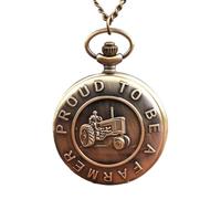 SOTUVO Collana Orologio da Taschino Classico da Trattore retrò Orologio da Taschino al Quarzo Inglese periferico Orologio da Taschino al Quarzo di Grandi Dimensioni