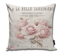 Sotyi-ltd - Federa decorativa per cuscino, stile shabby chic, regalo per compleanno, matrimonio, coppia, anniversario, laurea, 45 x 45 cm