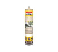 Soudal, Acrilico Legno, 300ml, Rovere Chiaro, Verniciabile e Senza Solventi, Per Giunti su Parquet e Laminato, Ideale per Crepe nei Pavimenti, Per Battiscopa e Pareti