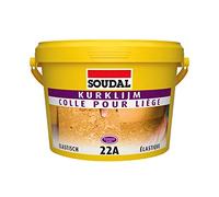 Soudal 22A - Colla in sughero, 5 kg, per lastre di sughero e sughero su parete e pavimento, adatta per riscaldamento a pavimento