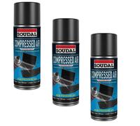 Soudal 3x Spray Detergente Aria Compressa Blu 400 ml 360°