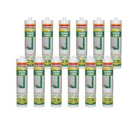 Soudal, Acrilico Fessure, 12x300ml, Bianco, Verniciabile e Impermeabile, Per Giunti su Davanzali e Soffitti, Ideale per Elementi Decorativi