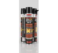 SOUDAL Certificata REI - 3 X SCHIUMA POLIURETANICA ANTIFUOCO SOUDAFOAM B1 ML.750