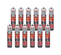 Soudal, Fix All High Tack, 12x290ml, Bianco, Super Resistente e Sovraverniciabile, Per Incollaggi Potenti, Ideale per Carichi Pesanti e Superfici Porose