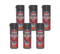 Soudal, Grasso Bianco, 6x400ml, A Base di Litio e PTFE, Anti-Corrosivo e Lubrificante, Per Componenti Meccaniche, Ideale per Cuscinetti e Nastri Trasportatori