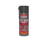 Soudal, PTFE Spray, 400ml, Trasparente, Lubrificante ad Alta Pressione e Temperatura, Per Componenti Meccanici, Ideale per Catene e Cuscinetti, Protezione Prolungata