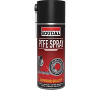 Soudal, PTFE Spray, 400ml, Trasparente, Lubrificante ad Alta Pressione e Temperatura, Per Componenti Meccanici, Ideale per Catene e Cuscinetti, Protezione Prolungata