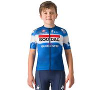 SOUDAL QUICK-STEP Kinder 2024 Kurzarmtrikot, Größe M|SOUDAL QUICK-STEP Kids bianco