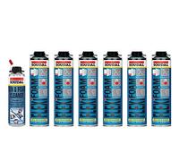 Soudal Set risparmio 6 x schiuma per finestre Flexifoam 500 ml + detergente per pistole