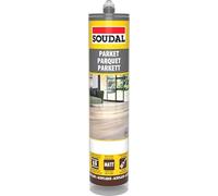 Soudal Sigillante per parquet, 290 ml, grigio scuro, sigillante elastico per parquet e fughe laminate, verniciabile, senza silicone, per giunti di collegamento e battiscopa in interni