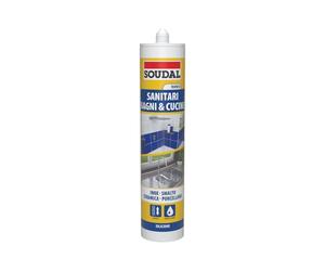 Soudal-Silicone Acetico Per Sanitari Soudal Bianco