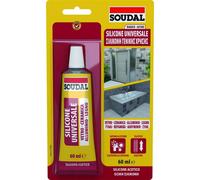 Soudal SILICONE ACETICO UNIVERSALE ml. 60 - Trasparente (confezione da 16)