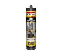 Soudal, Silicone Alte Temperature, 310ml, Nero, Resistente a Oli e Carburanti, Per Sigillature a Caldo, Ideale per Componenti Metallici e Riscaldamenti