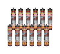 Soudal, Silicone Edilizia, 12x300ml, Bianco 1013, Flessibile e Resistente ai Raggi UV, Per Giunti di Costruzione, Ideale per PVC, Vetro e Metallo