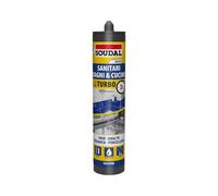 Soudal, Silicone Sanitari Turbo, 300ml, Indurimento Rapido, Bianco, Sigillante Resistente alla Muffa per Ambienti Umidi, Ideale per Servizi Igienici e Docce
