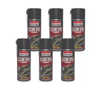 Soudal, Silicone Spray, 6x400ml, Trasparente, Lubrificante Protettivo ad Alte Temperature, Per Materie Plastiche e Gomme, Ideale per Guarnizioni e Porte Scorrevoli