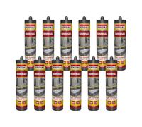 Soudal, Silicone Universale, Ottima Adesione, 12x280ml, Testa Moro 8017, Ideale per Vetro, Metallo e Ceramica, Resistente ai Raggi UV, per Uso Interno ed Esterno