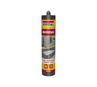 Soudal, Silicone Universale, Ottima Adesione, 280ml, Grigio, Ideale per Vetro, Metallo e Ceramica, Resistente ai Raggi UV, per Uso Interno ed Esterno