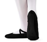 Soudittur Scarpe da Danza Classica e Moderna Antiscivolo Tela Scarpette da Ballerina Ginnastica Ballo Pantofole per Bambina Ragazze e Donna(Nero, EU 36)