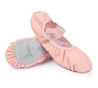 Soudittur Scarpe da Danza Classica e Moderna Antiscivolo Tela Scarpette da Ballerina Ginnastica Ballo Pantofole per Bambina Ragazze e Donna(Rosa, EU 33)