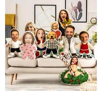 SOUFEEL Cuscino Per il Viso Personalizzato Le Tue Immagini a Forma Di Uomo Decorazioni Per la Casa il Miglior Regalo Per Fidanzata Famiglia Amici