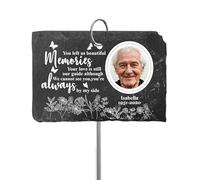 SOUFEEL Pietre Commemorative Personalizzate per i propri Cari perduti con Paletto a Gancio, Lapide del Cane Personalizzata con Nome e Foto, Regali per la Perdita di Un Cane e Gatto,7x10cm