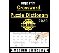 Soufiane's Puzzle Publish Crossword Puzzle Dictionary For Adults 20 (Tascabile)