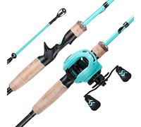 Sougayilang Baitcaster Combos, Combo Baitcasting leggero, combo di canne da pesca M/MH Baitcasting 2 pezzi, kit canna da pesca e mulinello 5.9FT/6.9FT-1.8-LR