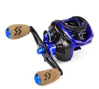 Sougayilang Baitcaster, mulinello da pesca, 400 dimensioni con resistenza massima di 15,9 kg, rapporto di trasmissione 6,3:1, bobina a basso profilo, grande capacità di lenza per pesce gatto muschiato