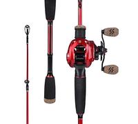 Sougayilang Baitcasting Combo, 2 pezzi M/MH canna Baitcasting leggera e mulinello Baitcaster 8.0:1, canna da pesca e mulinello combo per viaggi acqua dolce salata 2.1L