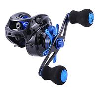 Sougayilang Baitcasting Mulinello da pesca 7.0:1 Gear - Basso Profilo in Fibra di Carbonio Drag 9+1 Cuscinetto Doppio Freni Magnetici Mulinelli Da Pesca (sinistra)