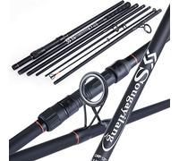 Sougayilang Canna da pesca alla carpa, in fibra di carbonio, con anello guida super liscio, (3 m/3,6 m), canna da pesca portatile da viaggio a 6/7 sezioni, per canna da pesca in acqua salata o d'acqua