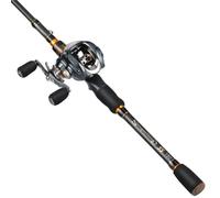 Sougayilang Canna da pesca e mulinello Combo, 11+1 BB Baitcasting Reel con canna da pesca telescopica Combo, Baitcaster Combo per principianti-1,8 m maniglia sinistra