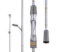 Sougayilang Canna da pesca IM6 in grafite, canna da spinning e casting, due pezzi, manico in superpolimero