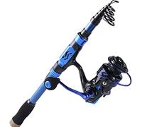 Sougayilang Canna da pesca Reel Combos, 24Ton fibra di carbonio, telescopico portatile Palo da pesca per il viaggio con bobine rotanti per acqua salata dolce regalo di festa del papà-2.7B