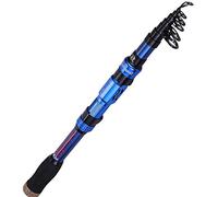 Sougayilang Canna da pesca telescopica - 24 tonnellate in fibra di carbonio, fresato CNC, comodo manico Eva, canna da pesca da viaggio per la pesca alla trota, blu, 2,7 m