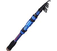 Sougayilang Canna da pesca telescopica - 24 tonnellate in fibra di carbonio, fresato CNC, comodo manico Eva, canna da pesca da viaggio per la pesca alla trota, blu 3,0 m